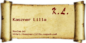 Kaszner Lilla névjegykártya